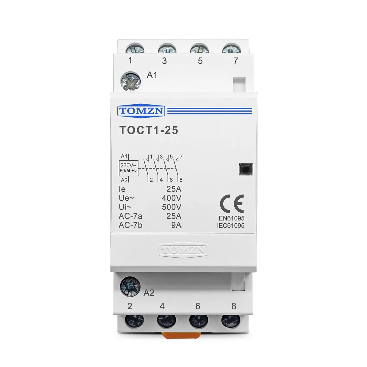 TOCT1 4P 25A 220V/230V 50/60HZ Din rail Household ac Modular contactor 4NO - Image 6