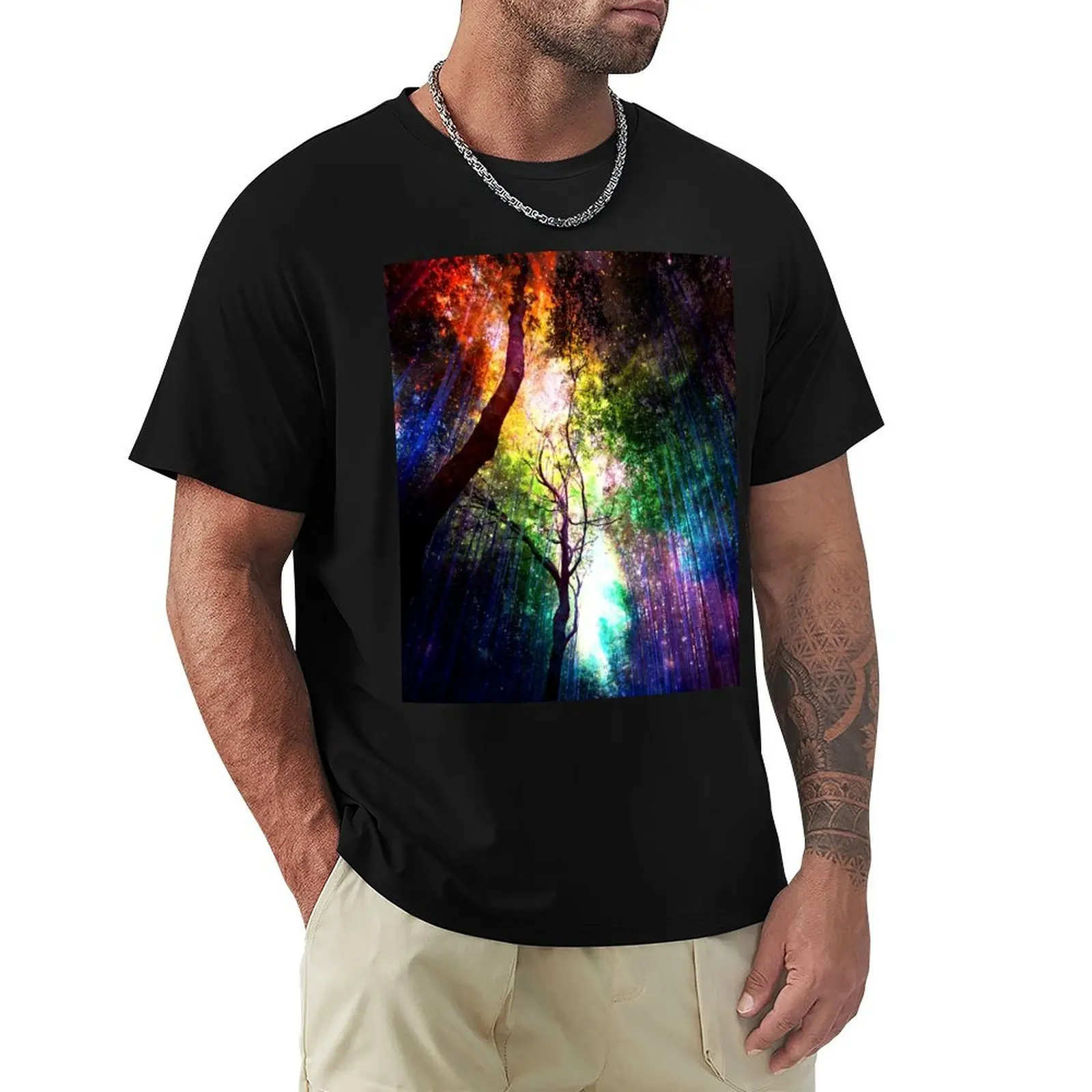 

Rainbow forest T-Shirt Plus Size Workout Short Sleeve Top