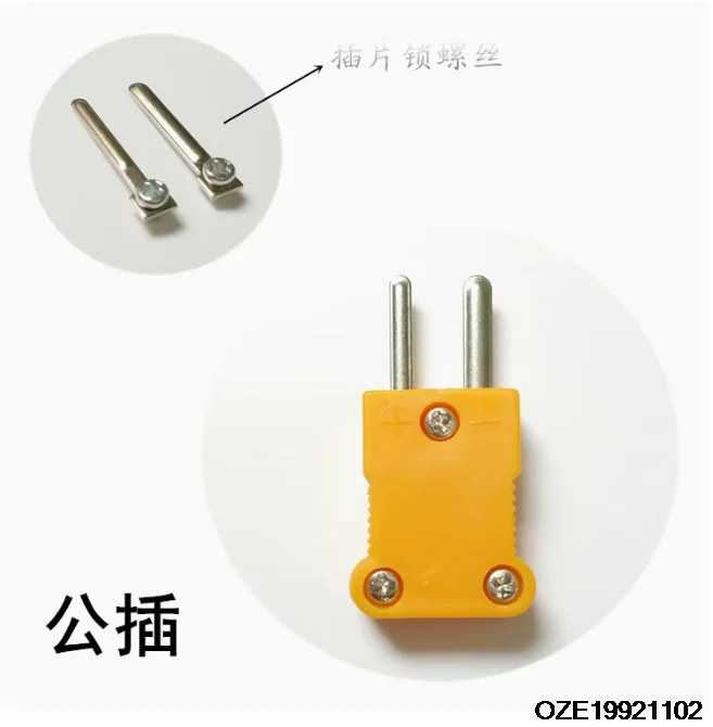 Cable Wire Connector Male Thermocouple Plug Circuits K Type Tester 5Pcs