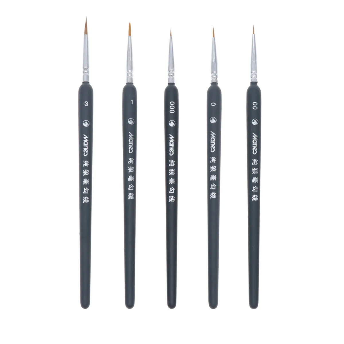 

5pcs Hair Detail Paint Brush Set 000 00 0 1 3 Sizes Fine Miniature Painting Tools for Crafts Hobbyists Easy