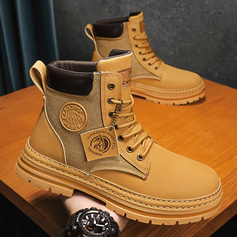 

Adult Shoes for Men Trend Boots Cowboy Boots for Boy Motorcycle Boots Wear-resistant Man Shoes Running Sneakers Men