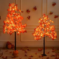 1.2/1.5/1.8M LED Simulation Maple Tree Thanksgiving Day Decor Christmas Light Tree Indoor Outdoor LED Festival Supply Decoration