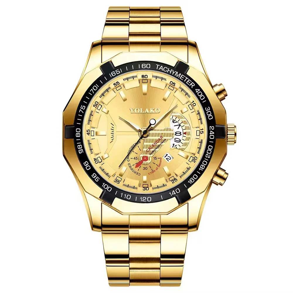 

MAYZHISU Men's Quartz Watch Hollow-out Calendar Business Men Wristwatch Large Dial Alloy Steel Male Quartz Watch Clock Gifts