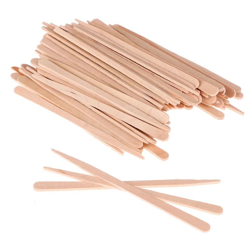50/100 stuks houten lichaamsontharingssticks voor vrouwen, wax waxen, wegwerpstokken, schoonheidstoiletartikelen, houten tongspatel