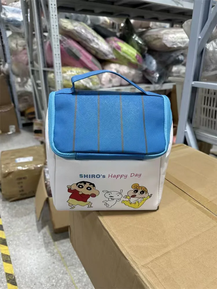 Cartoon cute Crayon Shin-chan house cosmetic storage bag, large capacity handheld makeup bag, portable for going out and washing
