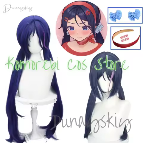 Game MiSide Crazy Mita Cosplay Wig Prop Cosplay Wig RolePlay Purple Hair Women Primary Yandere Outfit Halloween Customized