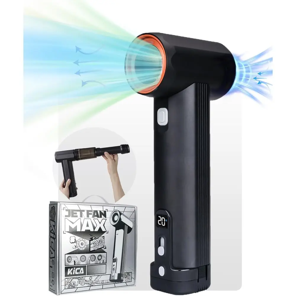 

Jet Fan MAX - Jetfan Car Air Blower and Vacuum Turbo Fan,Electric Cordless Strong Blower 85000 RMP for Car Window Snow/Leaf Clea