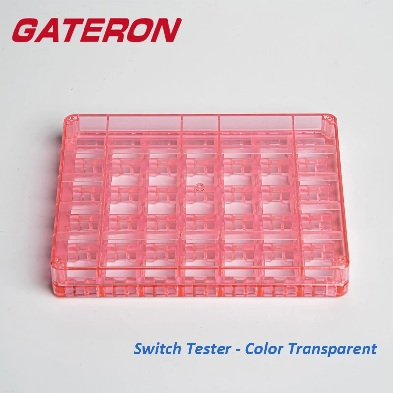 GATERON-Testeur de commutateur en acrylique, clavier mécanique de jeu personnalisé bricolage, document transparent, rose, noir, bleu, 5x7