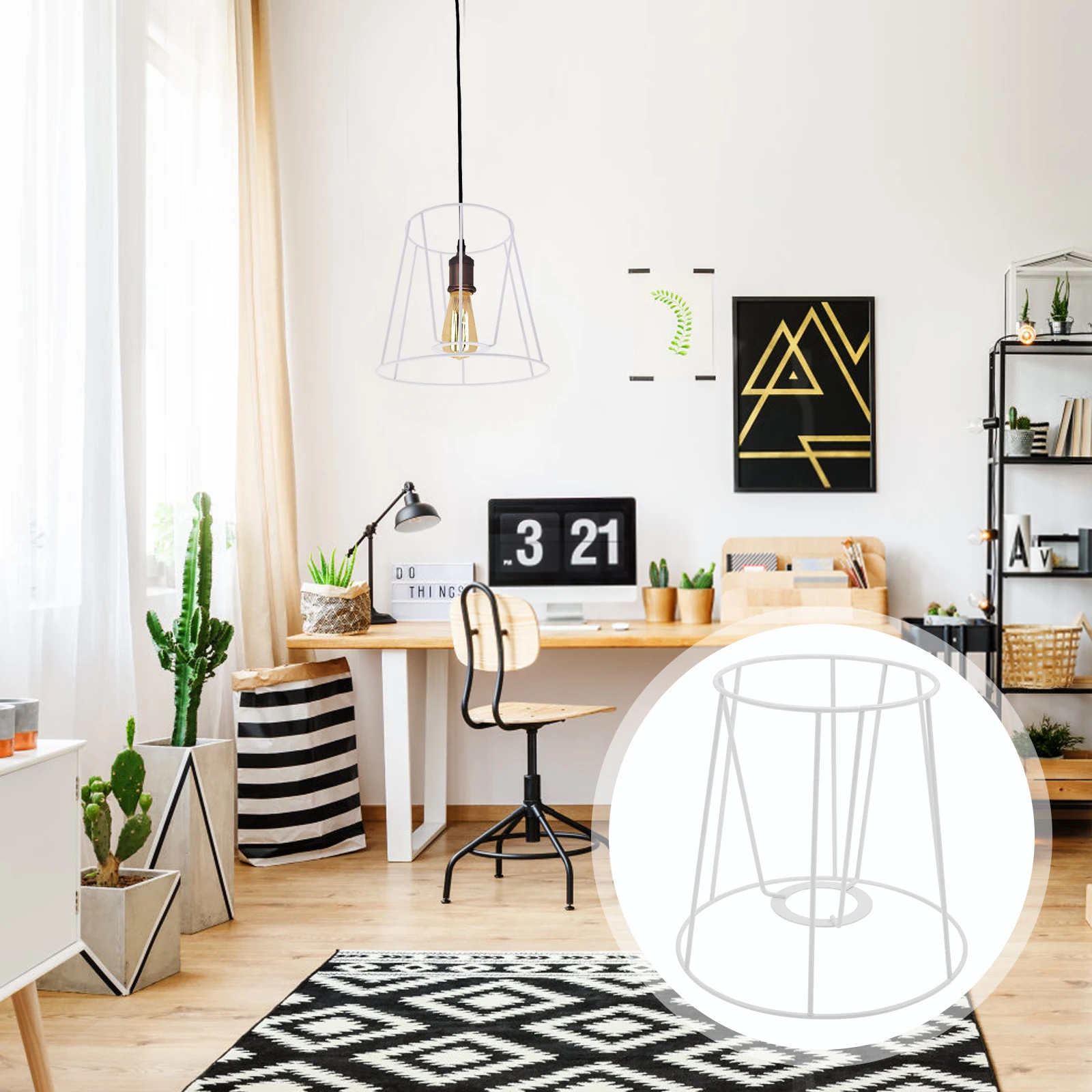 

Diy Iron Art Lampshade Frames Metal Ring Support Elegant Ceiling Light Accessories For Chandeliers And Table Lamps