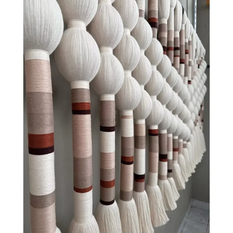 Custom Bohemian Macrame Home Wall Decoration Hand Woven Cotton Rope Tapestry Landscape Pattern for Living Room Anniversary