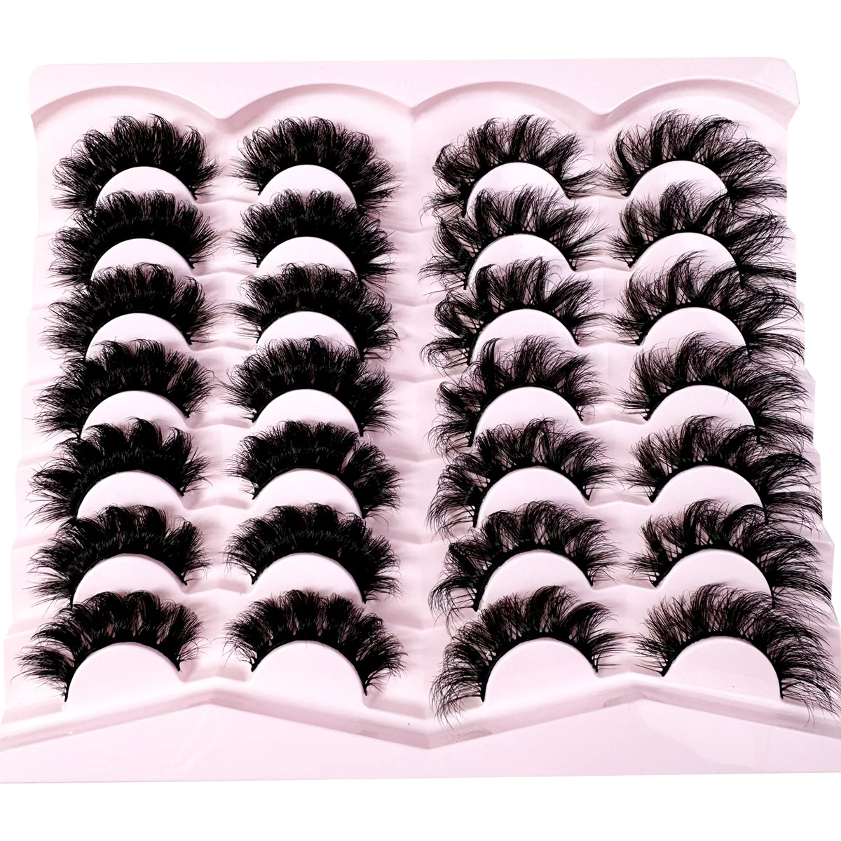 2/7/10/14 pares de cílios falsos de vison feitos à mão cílios postiços naturais nude maquiagem simulação cruz bagunçado olho 3d cílios encaracolados