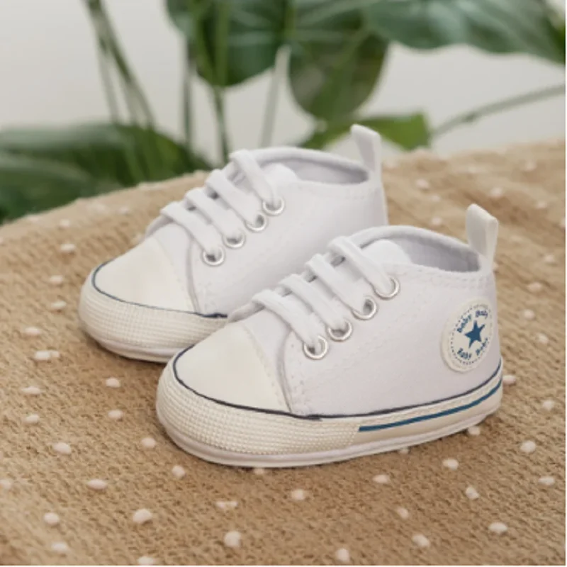 

Холщовые кроссовки для маленьких мальчиков и девочек, обувь для первых ходунков, классическая обувь для новорожденных на нескользящей мягкой подошве для малышей 0-18 месяцев