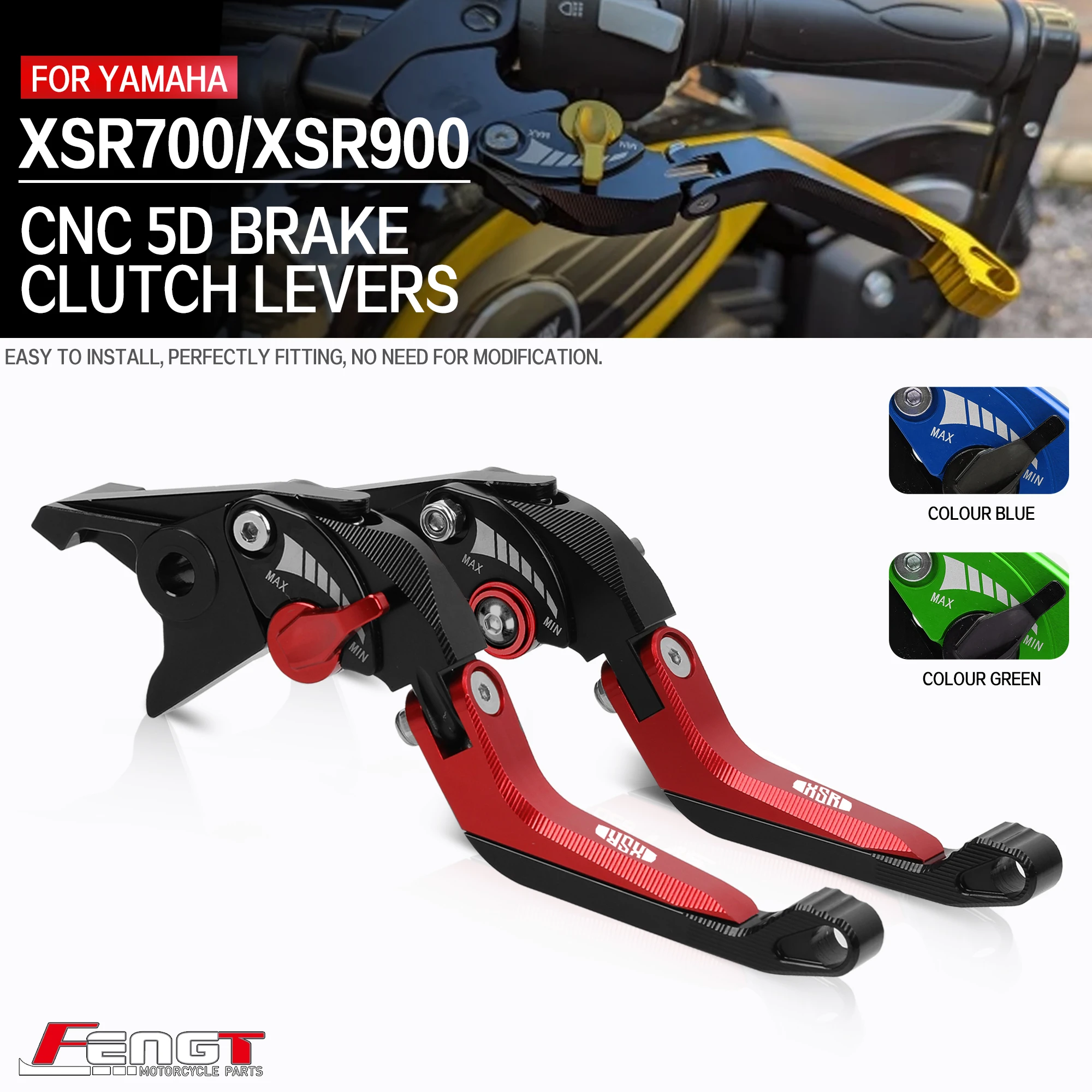 

NEW 5D XSR700 XSR900 Brake Clutch Levers For For YAMAHA XSR 700 900 Motorcycle CNC Extending Folding Handles Brakes Lever XSR