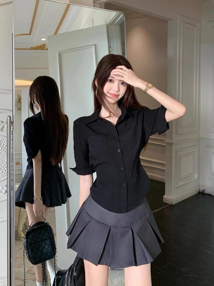 بلوزة عصرية بسيطة أنيقة بخصر ن - مراجعة Women'S Y2K Fashion Aesthetic وسعره