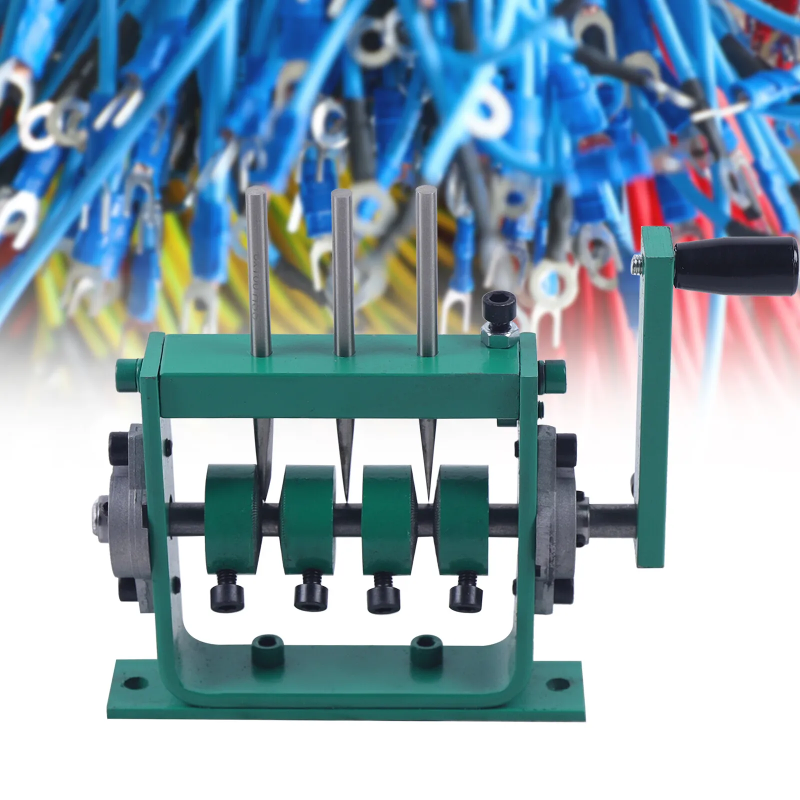 Manual Rolling Stripping Scrap Cable Stripper, Copper Recycling Tool, Wire Drawing Hine, 3 Blades, 32mm