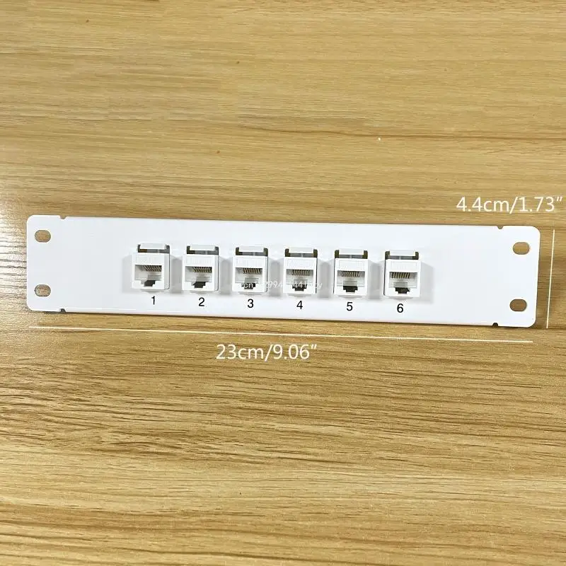 6-Port CAT6 Shielded Patch Panel 10G Ready Metal Housing Color-Coded Labeling Dropship