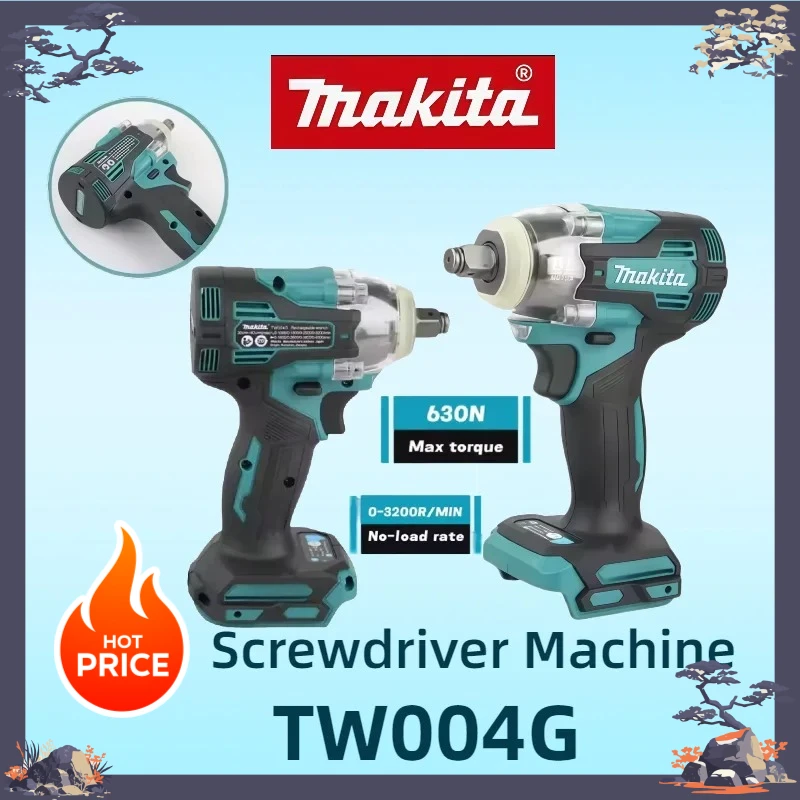 

Makita 630N.m Brushless Screwdriver Machine TW004G Cordless Electric Screwdriver Rechargable Drill Driver Tool 18/20V