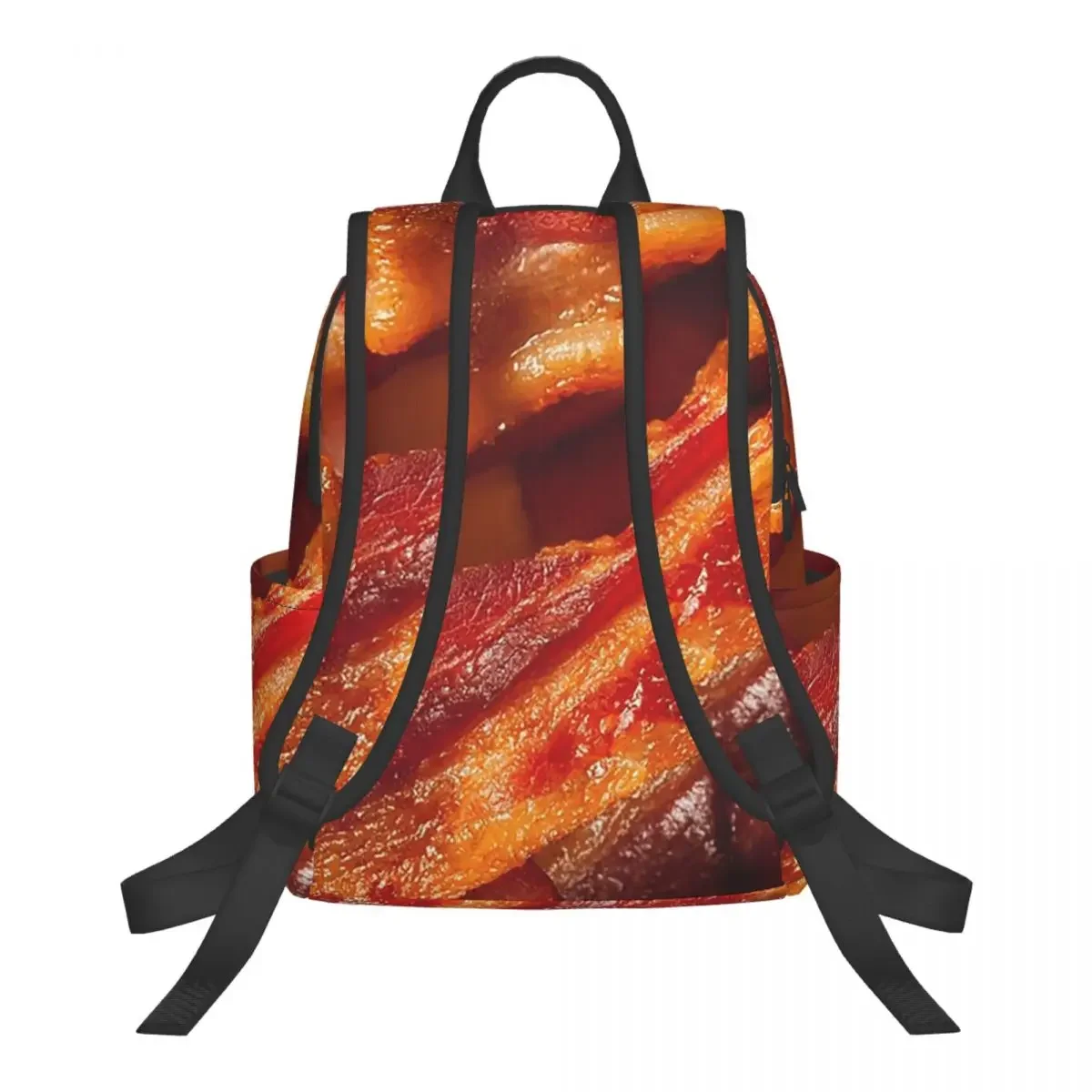Crispy Bacon Texture Meat Lovers Student Backpack School Bag Hiking Travel Daypack for Boys Girls Bookbag Shoulder Bags
