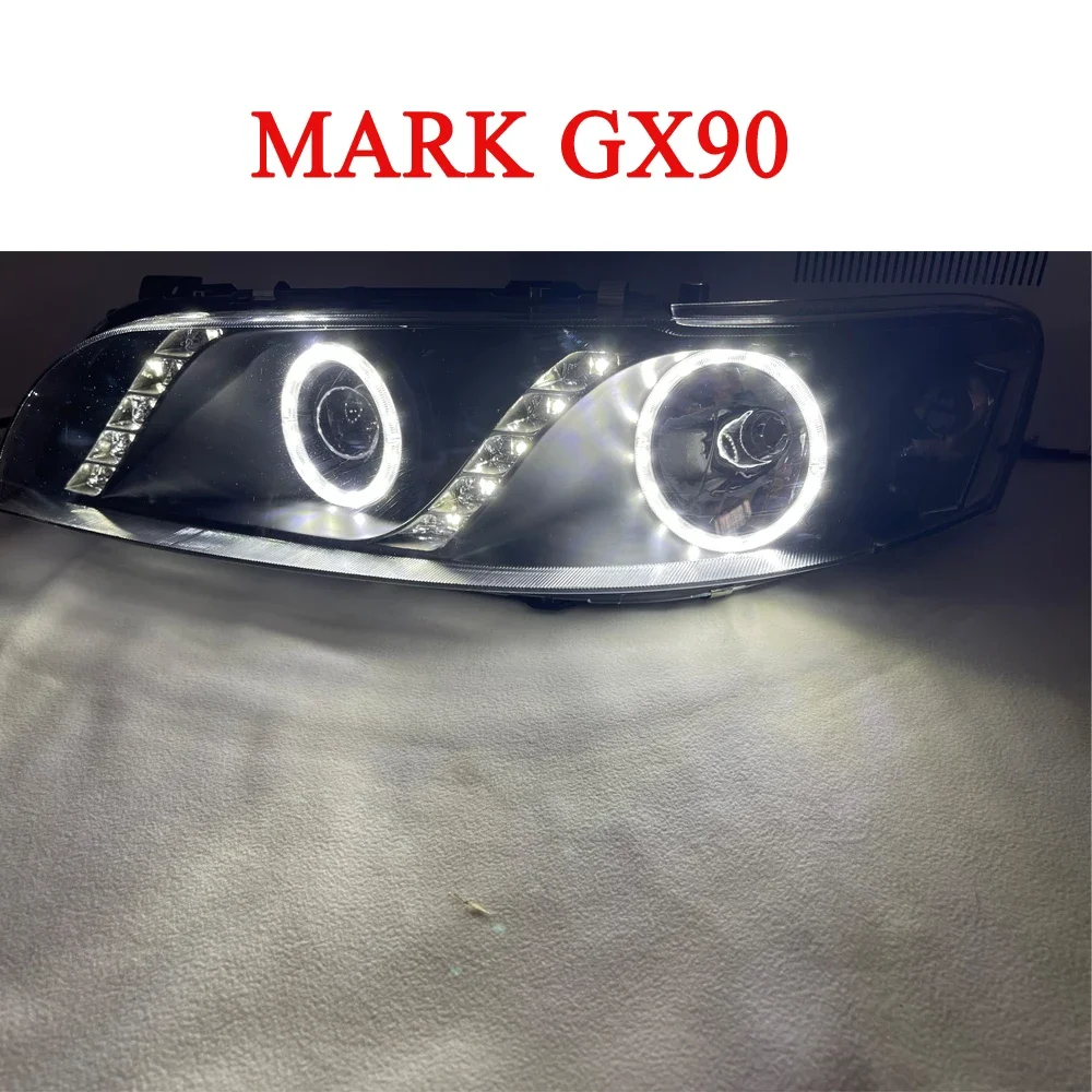 LED DRL Headlight  For Toyota Mark II Chaser Cresta GX90 JZX90 LX90 1992‑1996 Black Head Lamp A Pair