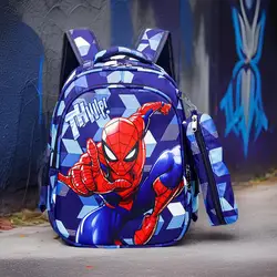 Spider Man School Bag, Super Hero With Pencil Case Full Print Backpack & Travel Bag, For School, Exterior Activities & Everyday