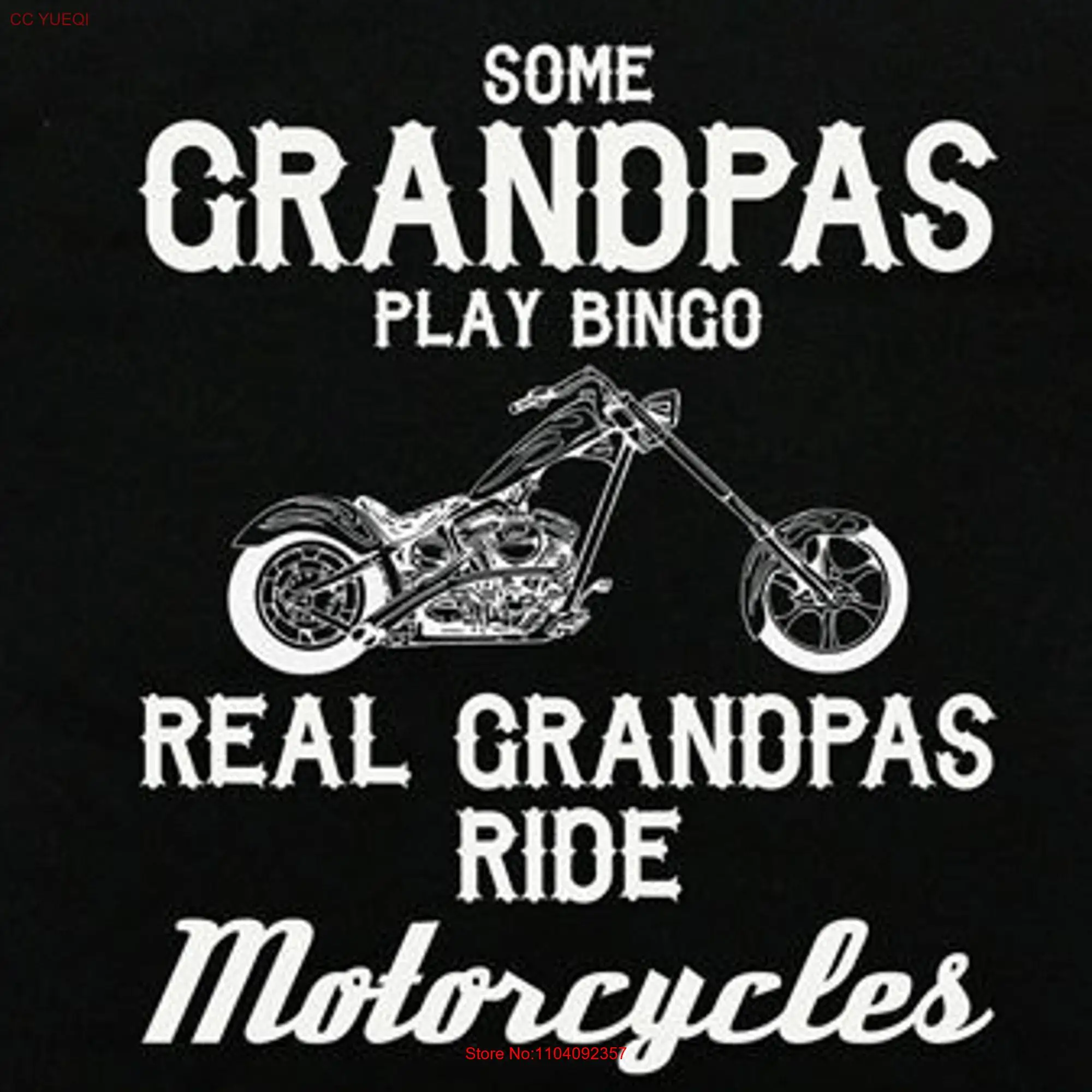 Motorcycles s For Grandpa T Shirt Grandfather Papa Ideas Fathers Day Biker Mens SA528 long or short sleeves