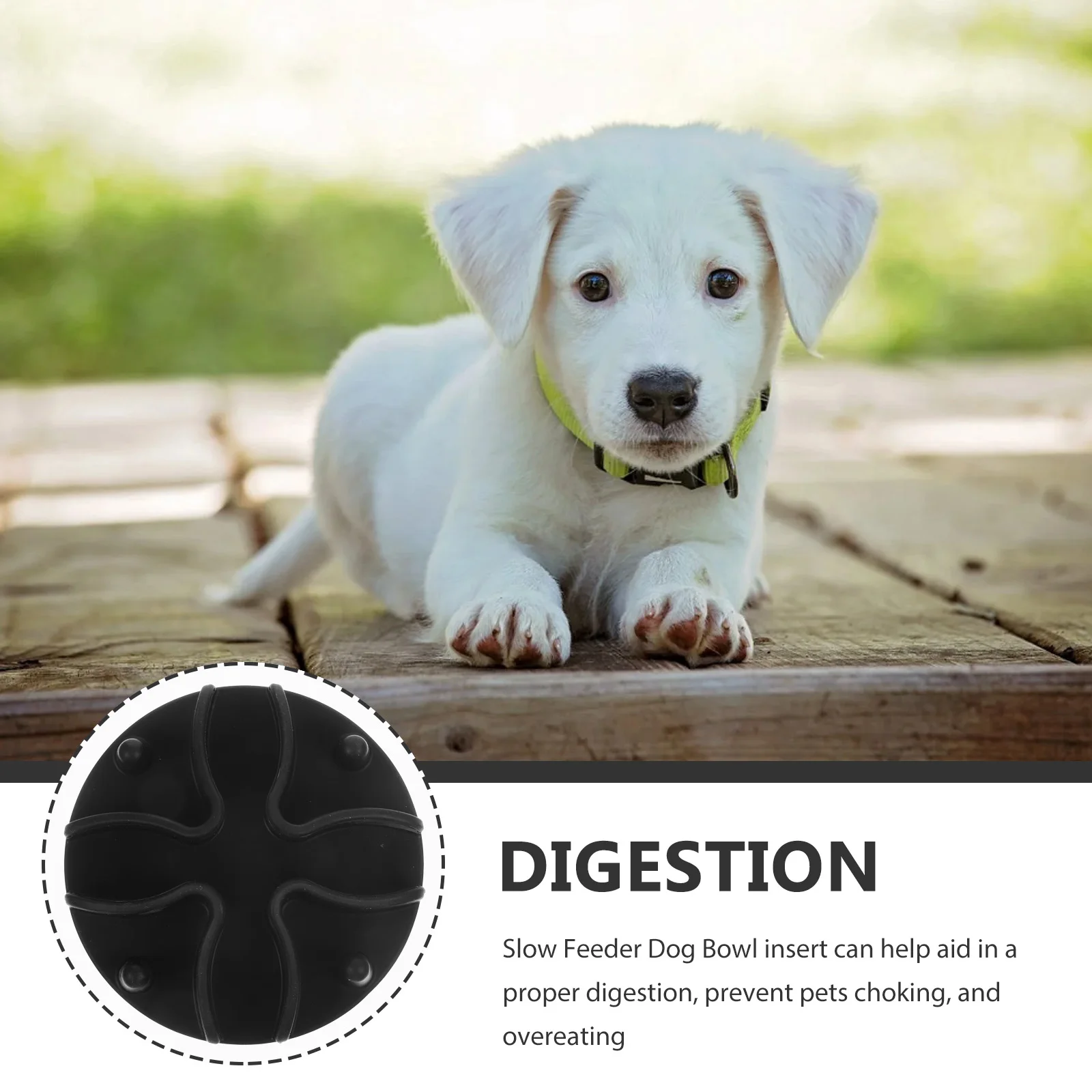 

Slow Feeder Dog Bowl Insert Soft Silicone Round Edges Insert for Pet Feeding Bowls Prevent Choking Aid Digestion Safe Pet