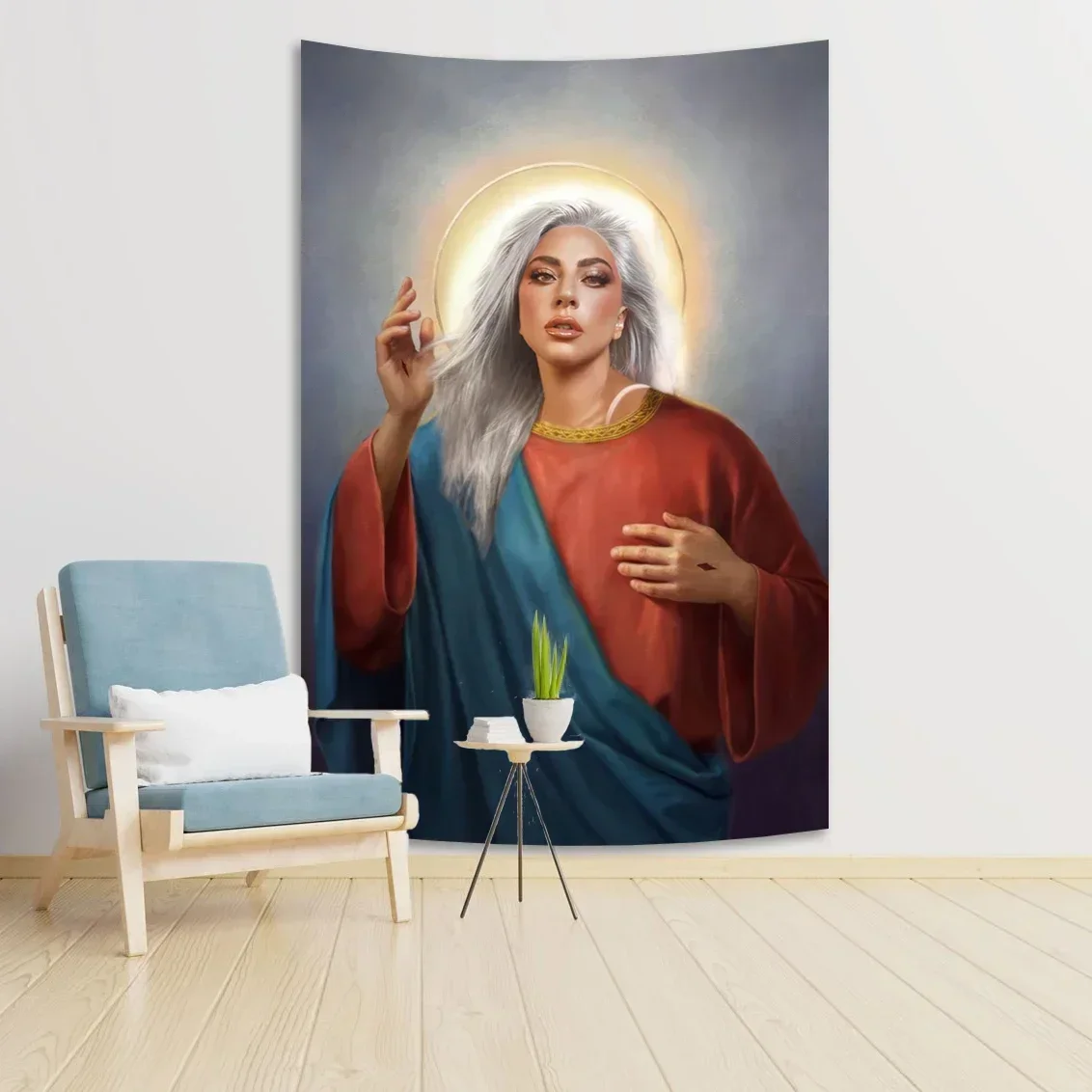 الكلاسيكية سيدة غاغاس مغني الراب البوب جدار الفن نسيج الحديثة غرفة نوم الأسرة الديكور ملصق