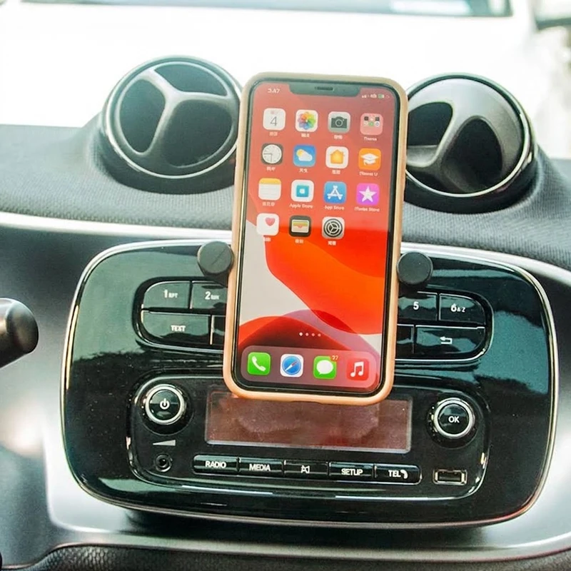 Car Dashboard Phone Holder Radio Panel Mobile Bracket For Mercedes Smart 453 W453 Fortwo Forfour Interior  Supplies
