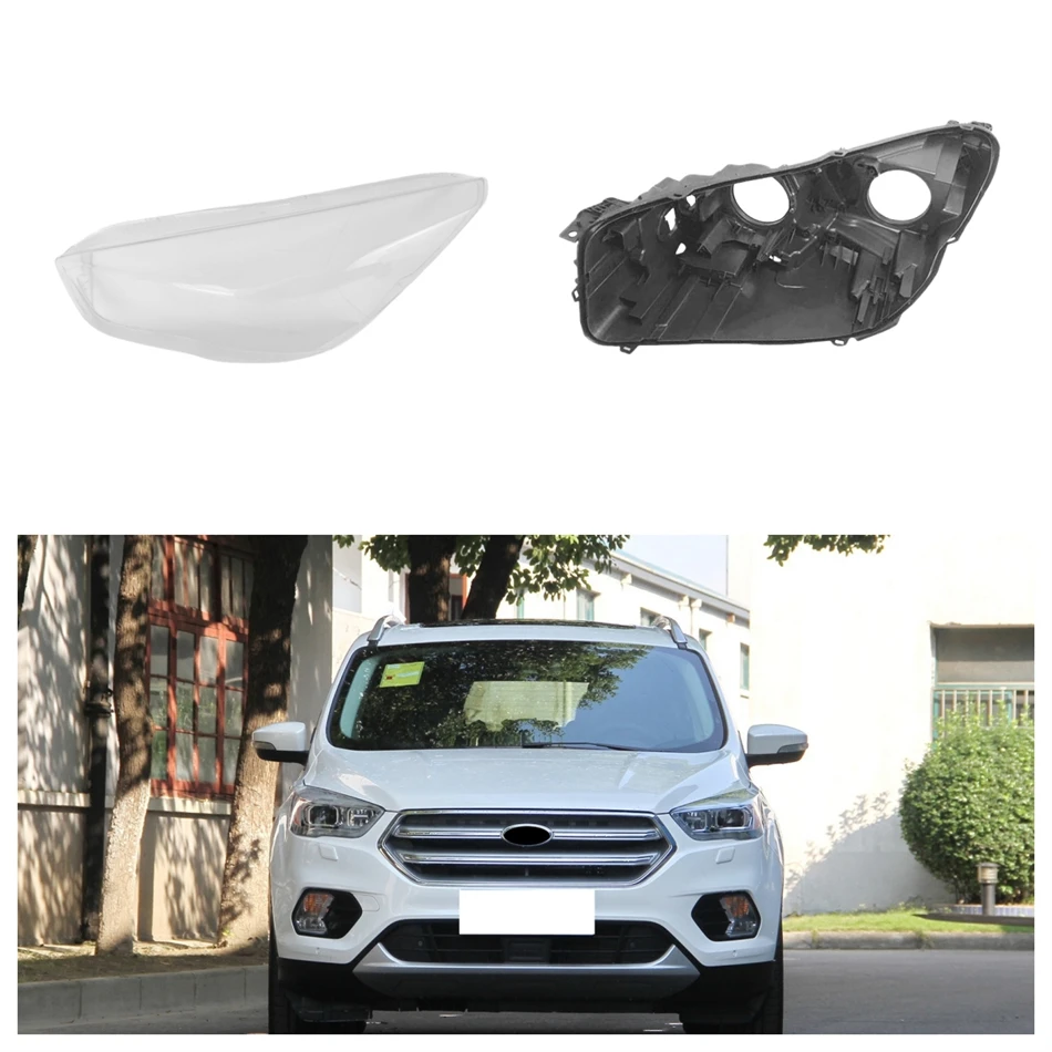 

For Ford Kuga 2017 2018 2019 Car Accessories Base Head Lamp Shell Rear Housing Lamp Cover Headlight Cover