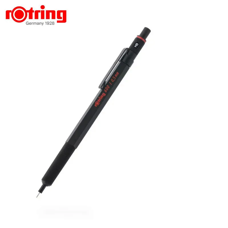 Rotring 600 Mechanical Pencils 0.7mm 0.5mm Professional Drawing Sketching Pens Metallic Body Hexagon Holder