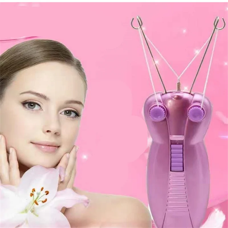 1 шт., женский электрический эпилятор для удаления волос с вилкой европейского стандарта для тела, лица, ног, рук-депилятор с хлопковой нитью для гладкой кожи