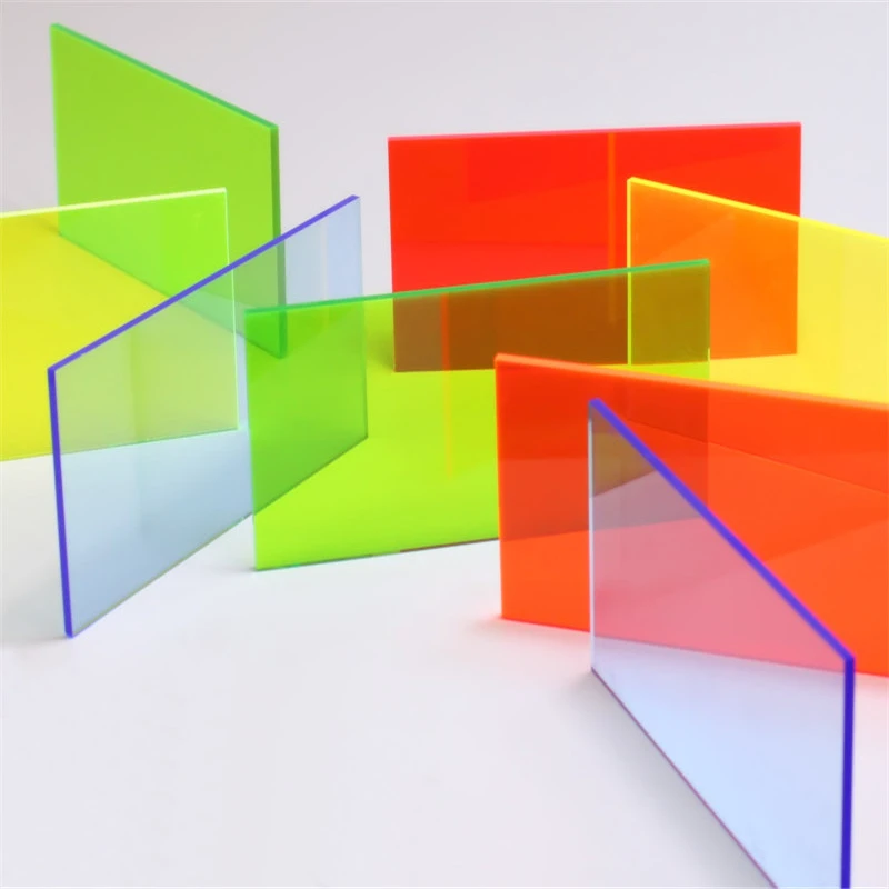 Thickness 3/5/8/10mm Colorful Translucent Acrylic Board Decoration for DIY/Display Projects 100x100mm-400x400mm