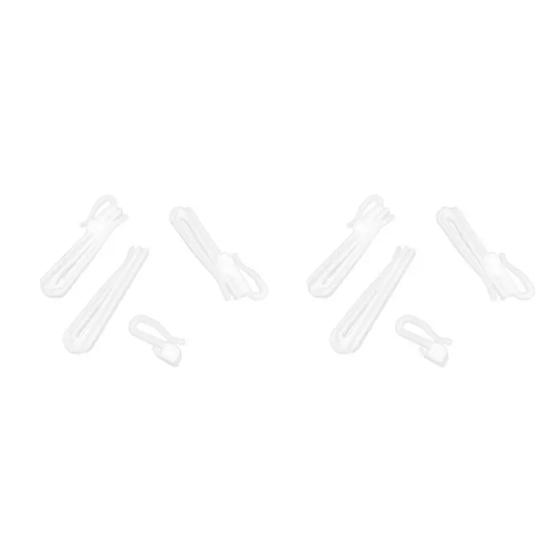 AT05-400PCS Plastic Curtain Hanging Hooks Stereo Window White Plastic Adjustable Height Curtain Accessories9cm