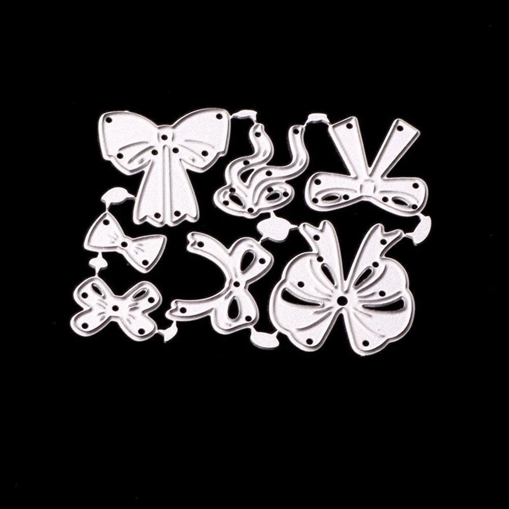 2024 New Metal Cutting Mold DIY Clip Book Cute Bow Set Relief Album Greeting Card Embossing Making Mold Handicraft