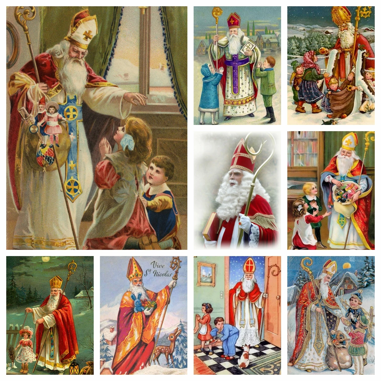 

Saint Nicholas And Children Diamond Painting Christianity Wall Art Cross Stitch Embroidery Picture Mosaic Full Drill Home Decor