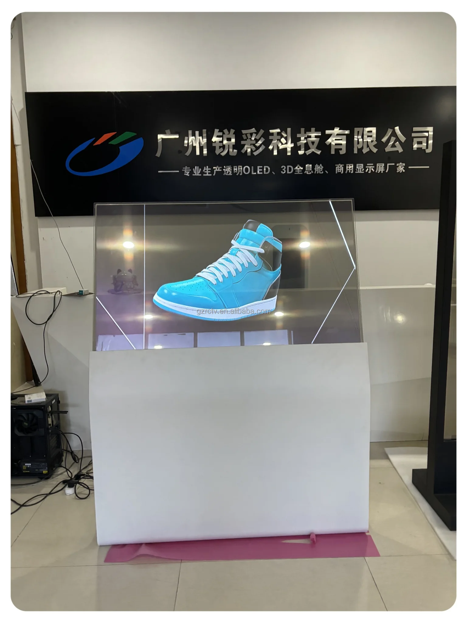 55-Inch OLED transparent screen desktop floor-to-ceiling digital signage smart TV SDK for shopping mall creative touchscreen