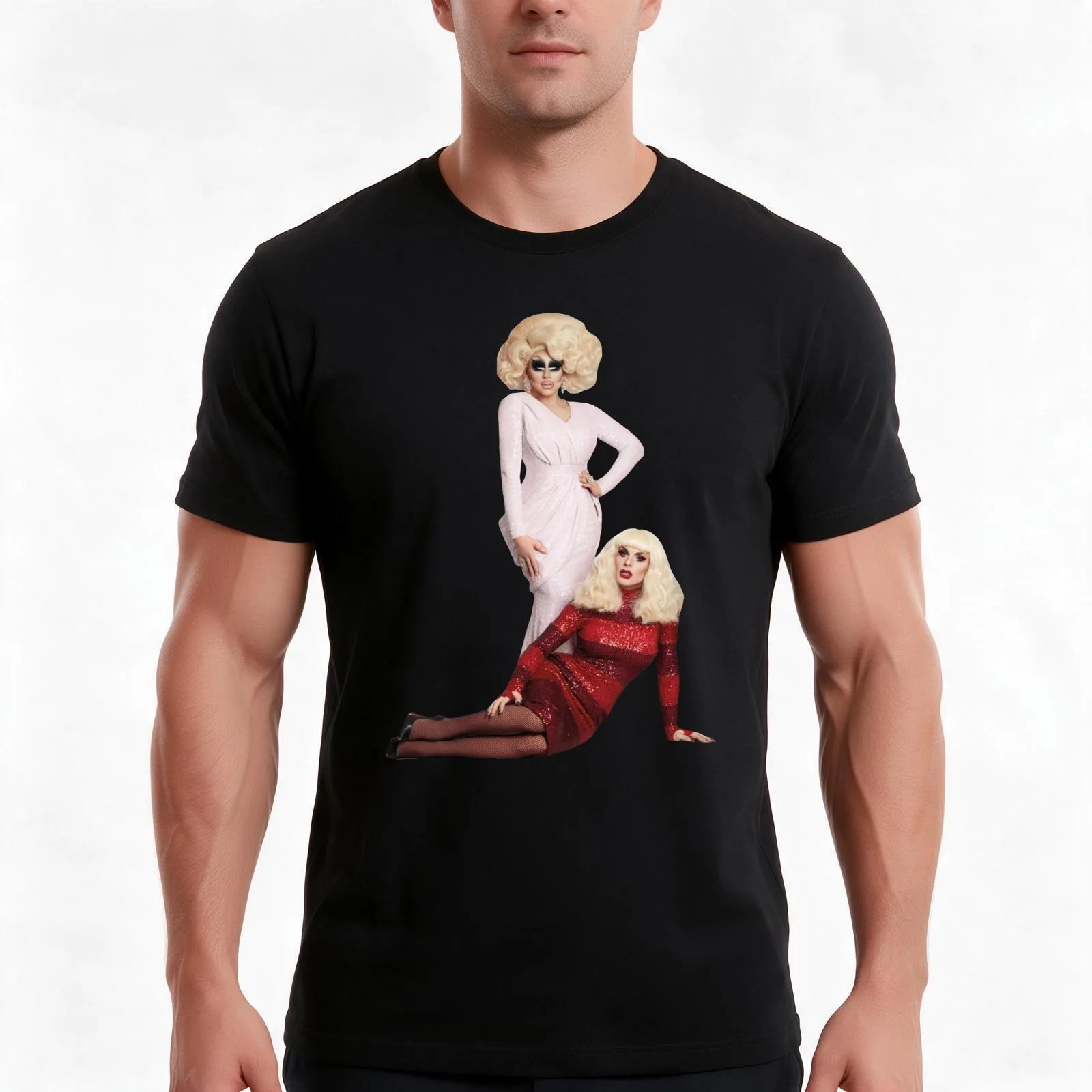 Trixie and Katya Book Photoshoot UNHhhh T-Shirt, Summer Casual Cotton Tee, Oversized Streetwear Tops, Vintage Graphic Print