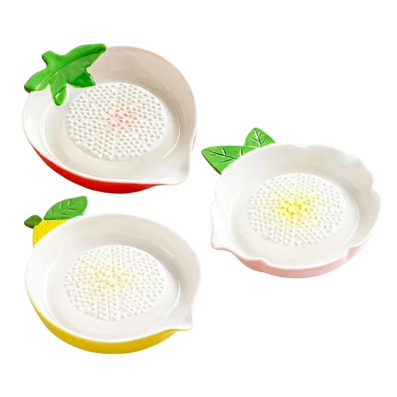 Kitchen Puree Plate in Porcelain for Garlic and Vegetables with Textured Center and Narrow Transfer Lip for Sauces KXRE