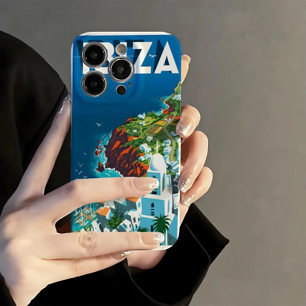 

Brazil attractions retro scenic Phone Case Film Korean INS for iPhone 16 15 14 13 12 11 Pro Max Plus Luxury Cover