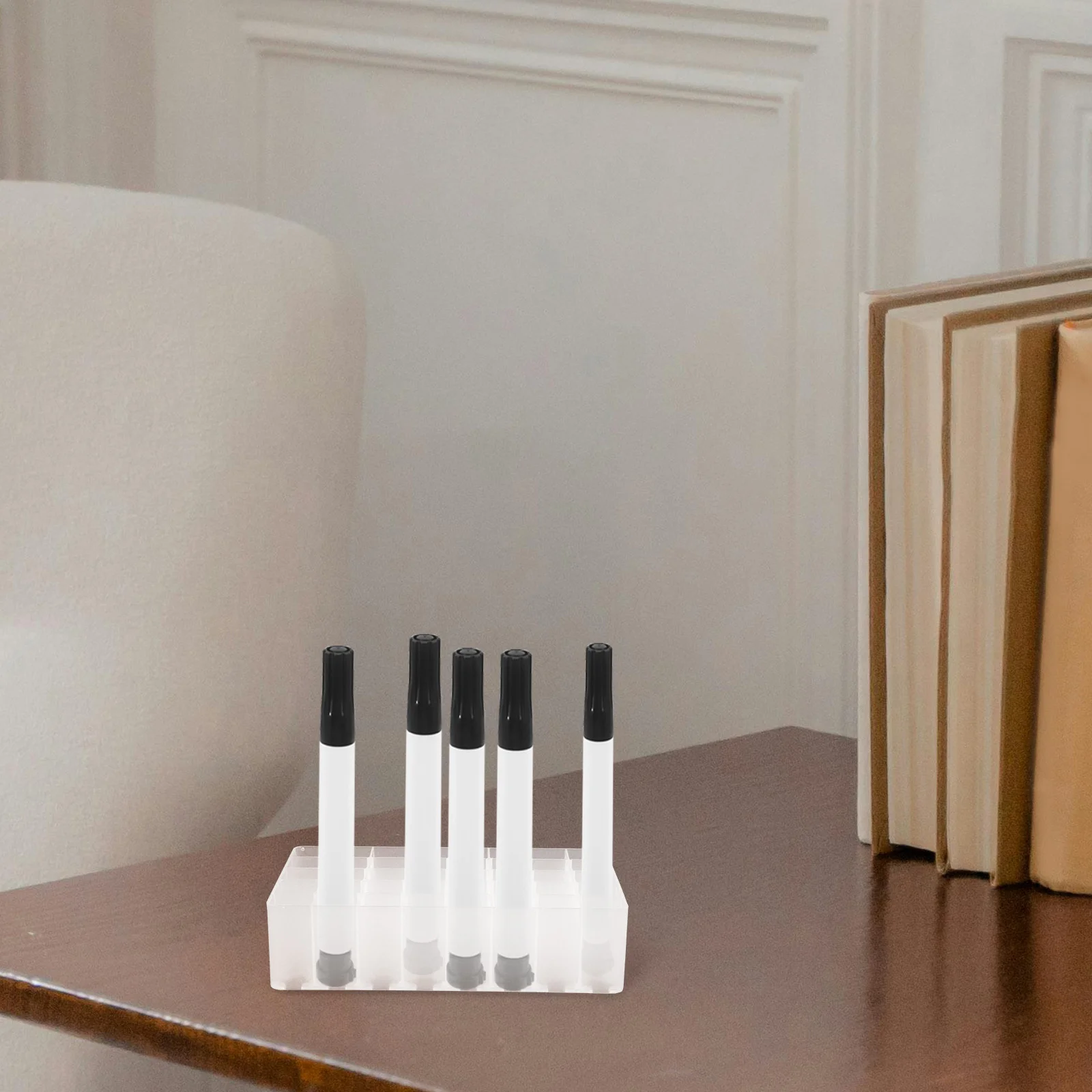 

4Pcs Large Capacity Pen Holder PP Material Marker Organizer Sleek Minimalist Design Desk Storage 40-Grid Pen Holder