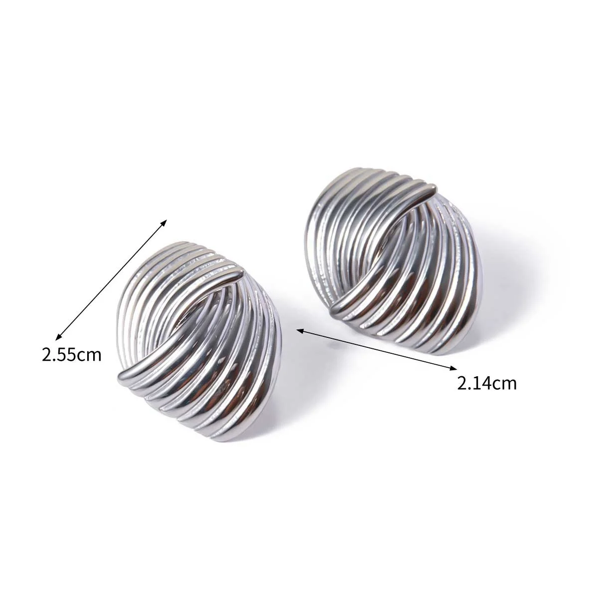 Simple Textured Stud Earrings Irregular Geometry Alloy Earring For Women Trendy Jewelry Gift Women\'s Earrings