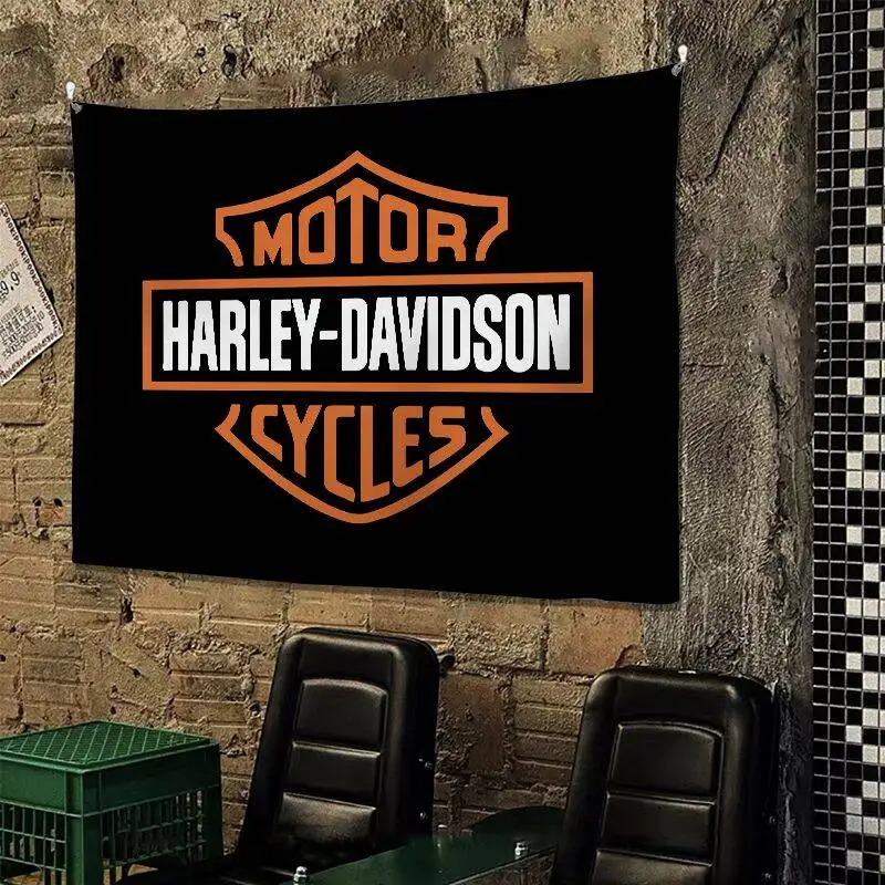 Drapeau de course de moto pour Harley Davidson ADV 1250, drapeaux imprimés en Polyester, tapisserie de bannière pour chambre, accessoires de décoration de Garage