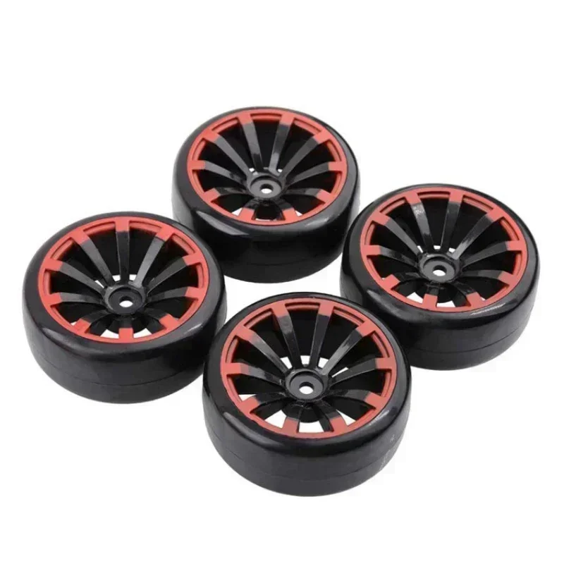 

4PCS Rubber RC Racing Tires Car On Road Wheel Rim Fit For HSP HPI 9068 ALL 1/10 HSP 94123/94122/94103/D4/D3