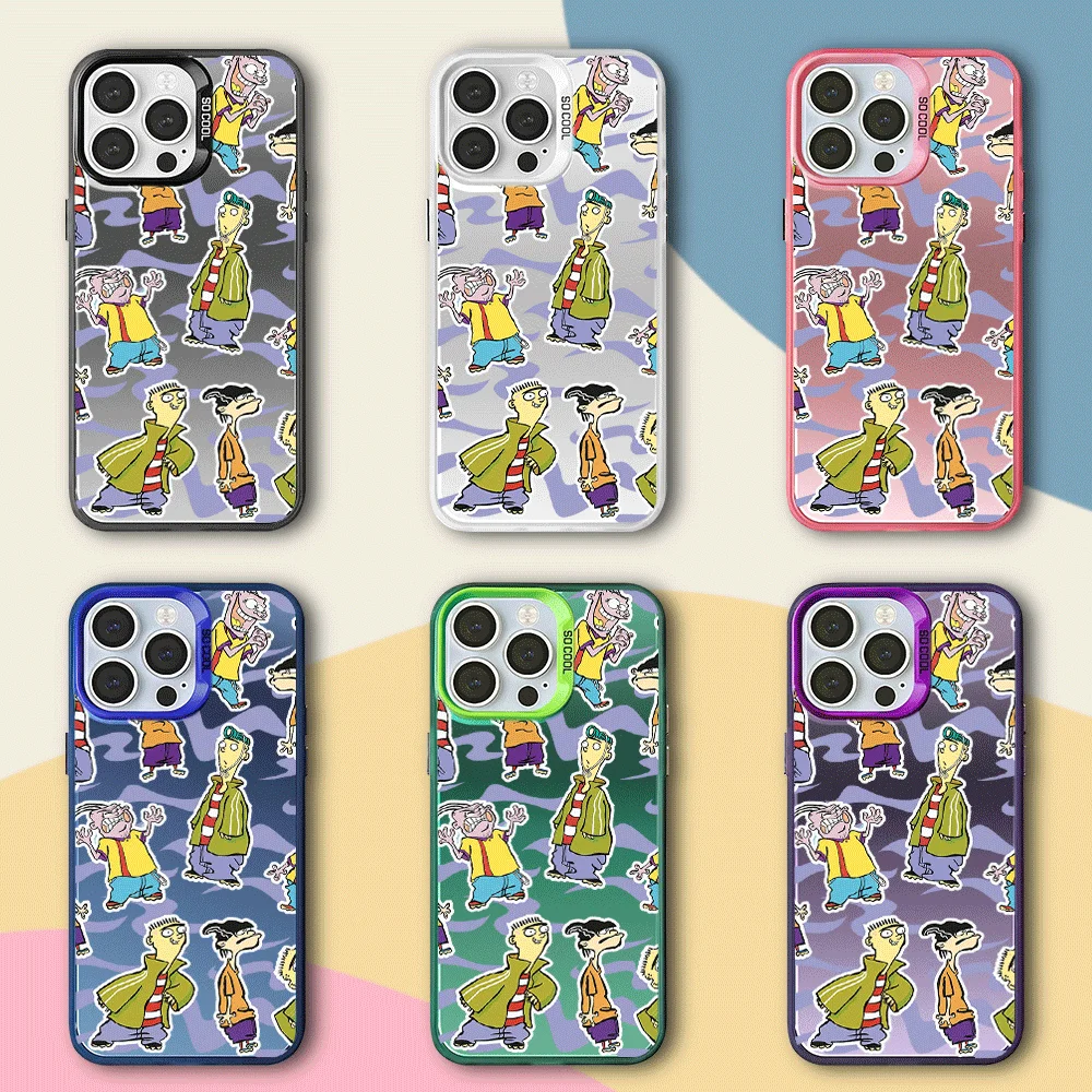 Cartoon E-Ed Edd N Eddy Phone Case For Samsung Galaxy S24 S23 S22 Plus Ultra FE A71 A55 A54 A53 Laser Cover