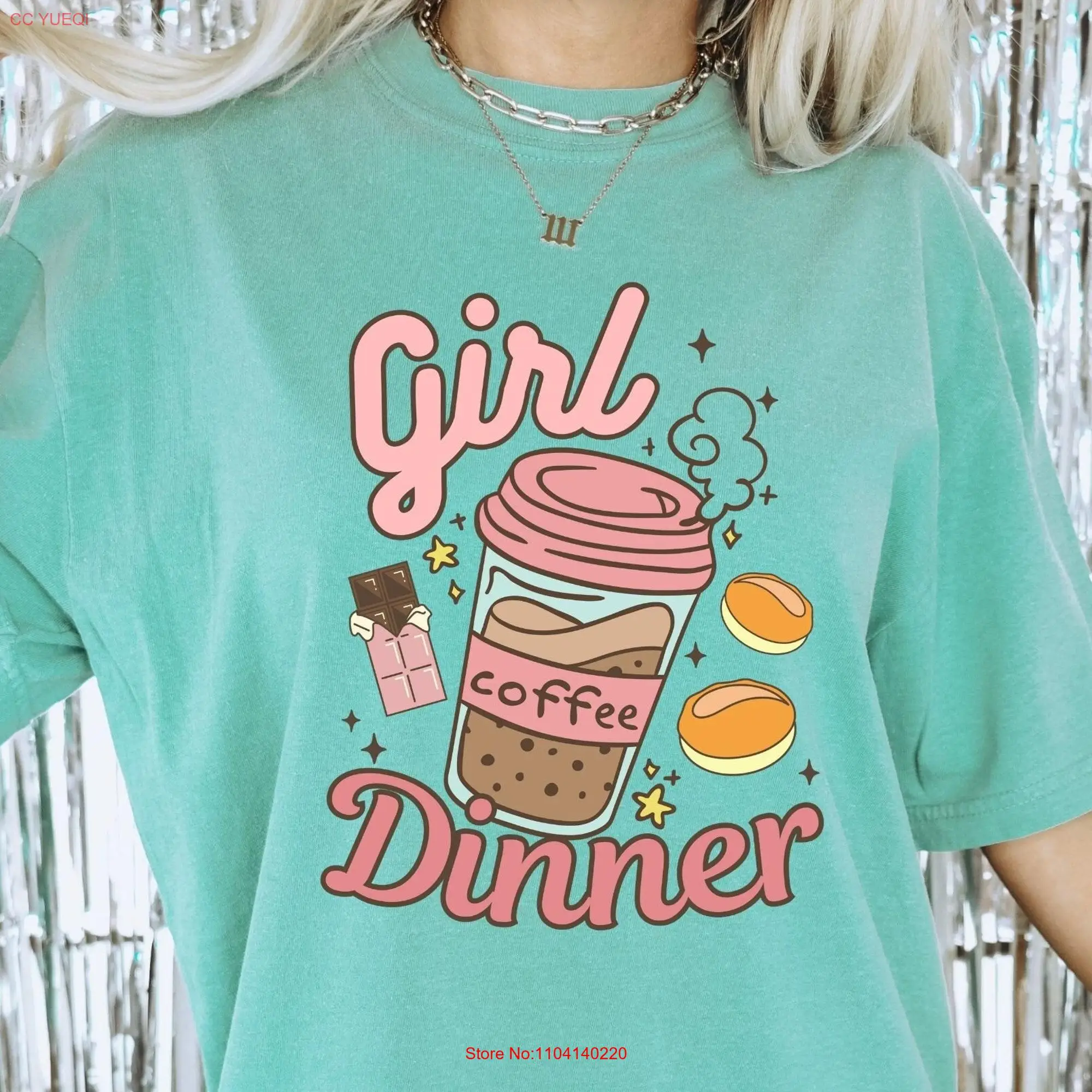 Girl Dinner T Shirt Supper Lunch Funny for Her Comfort Colors long or short sleeves