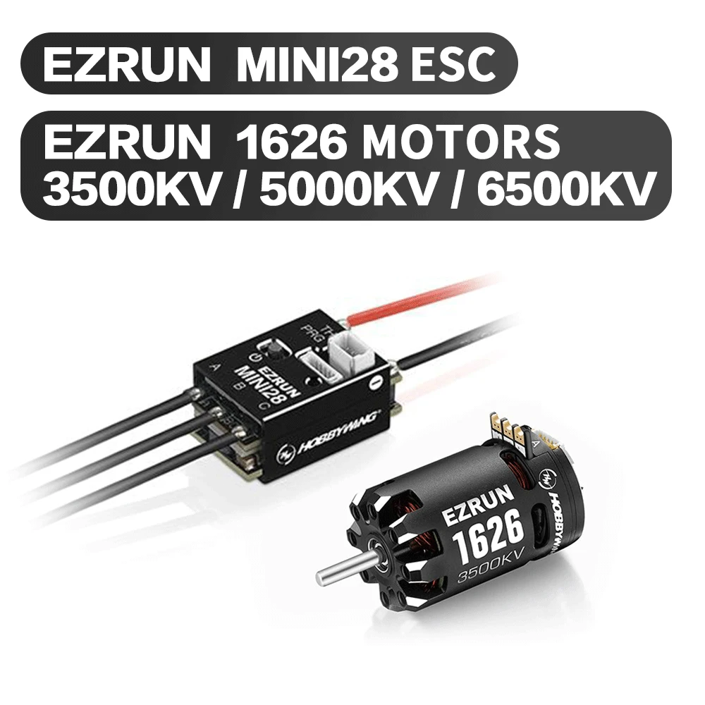 Hobbywing EZRUN 1626 MINI28 ESC 3500kv 5000kv 6500kv Sensored Brushless Motor For 1/28th Mini Racing Car / Rc Model Accessories