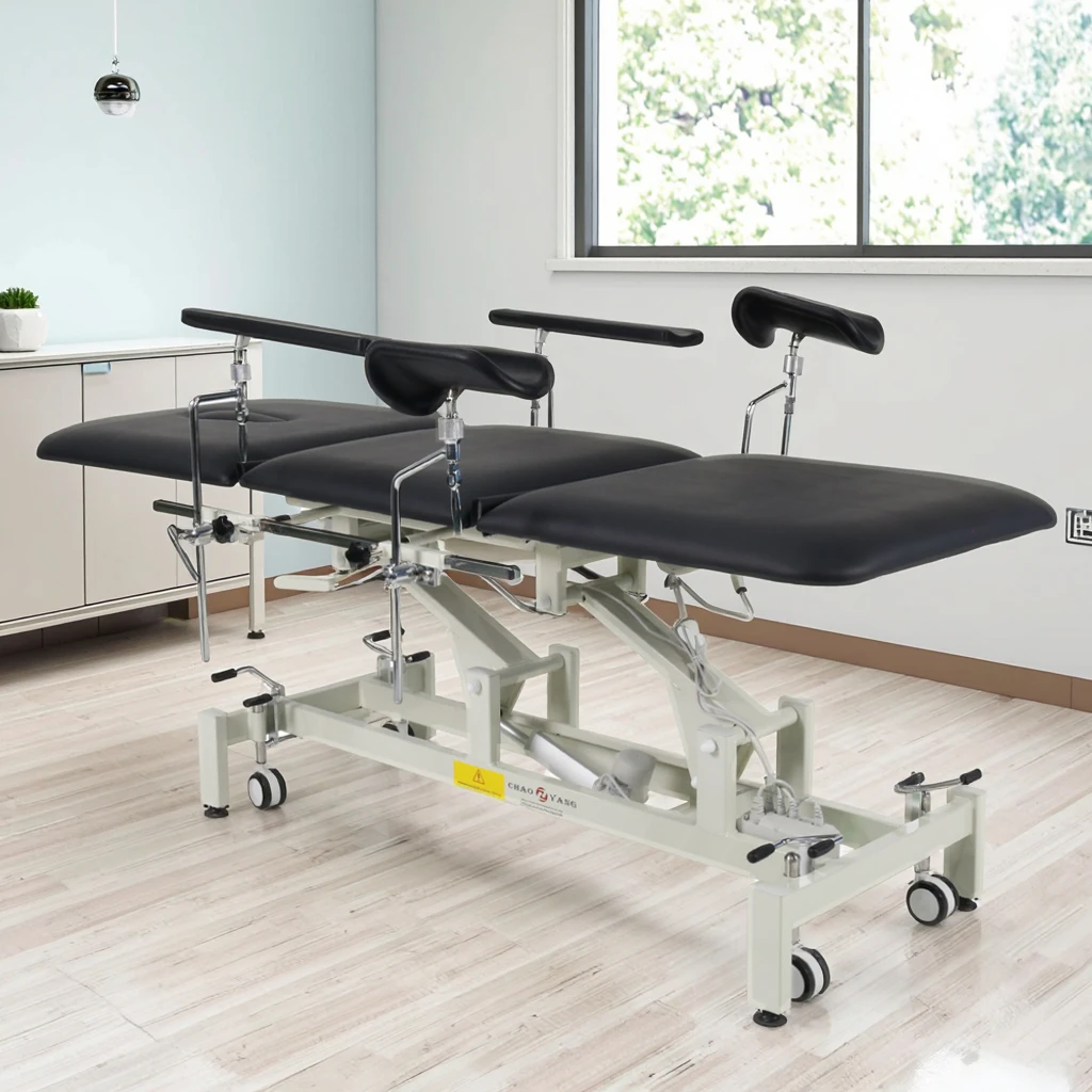 Medical Full Electric Bed Gynecologic Physiotherapy Treatment Table Exam Couch Spinal Decompression Table Massage Lounger
