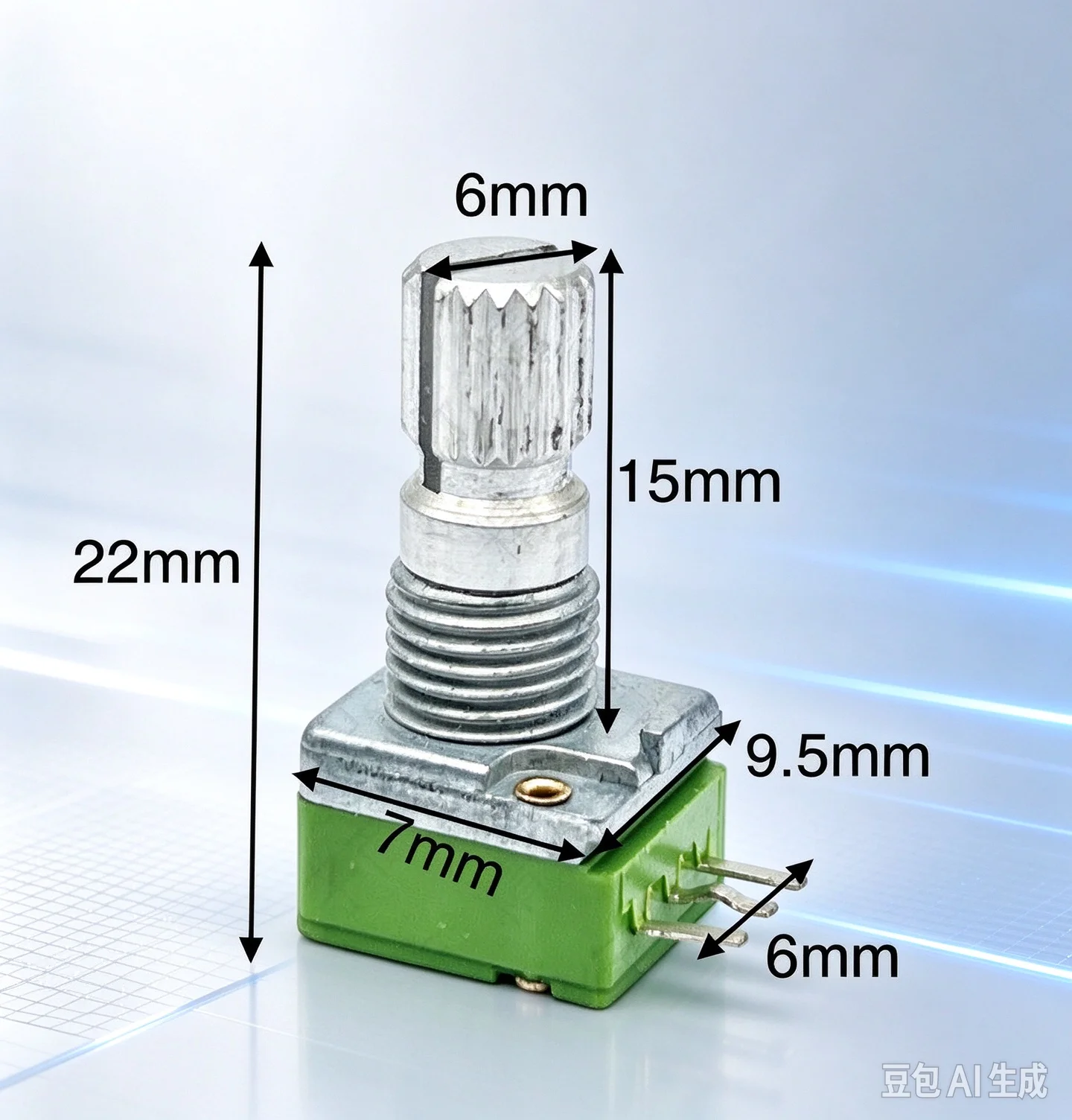 10pcs  Precision for ALPHA RK09 Single Potentiometer A50K/B50K 15MM Shaft 3Pin Audio Tuning