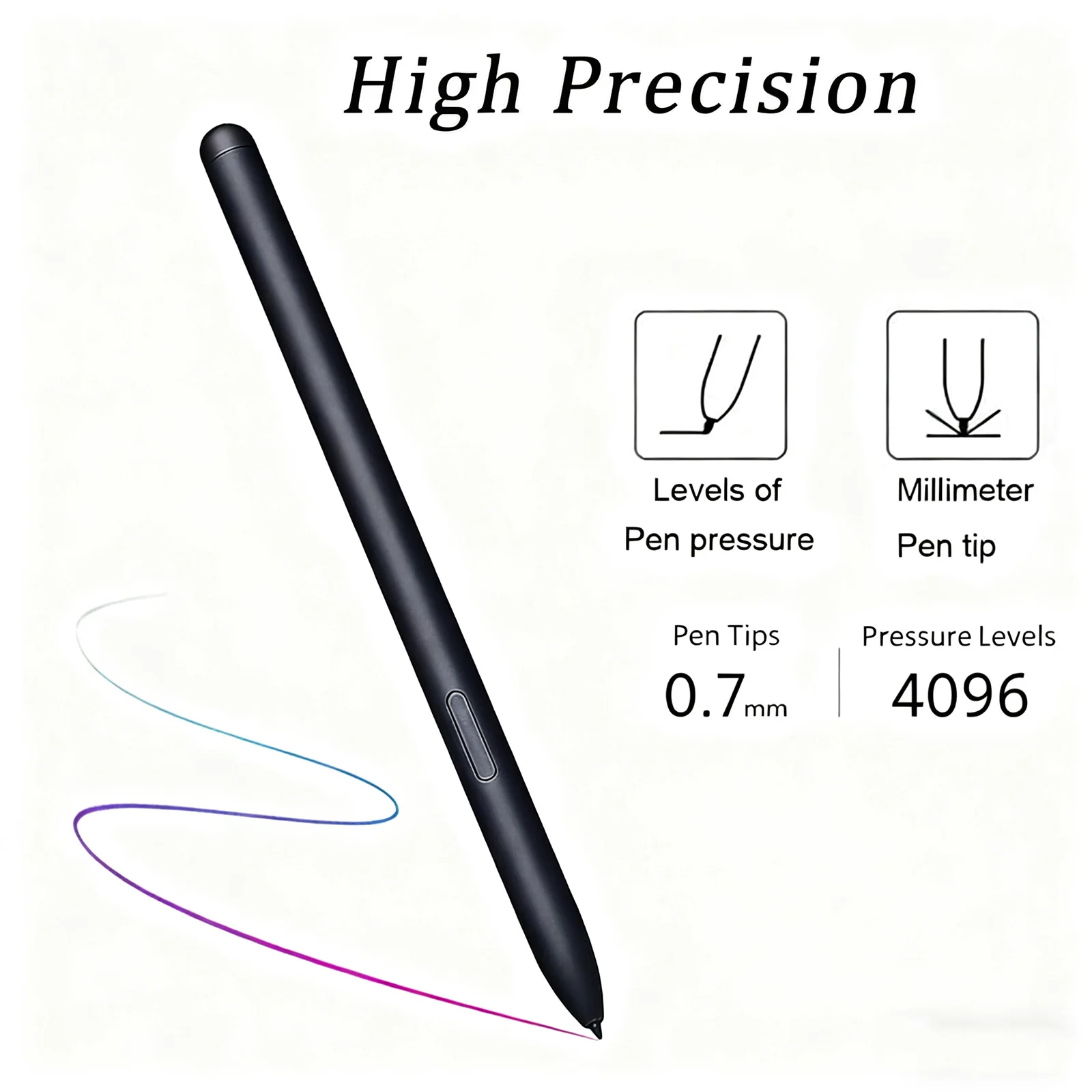 For Samsung Galaxy Tab S6/S7/S8/S9 - Touch Screen Compatible Capacitive Stylus Pen Replacement 