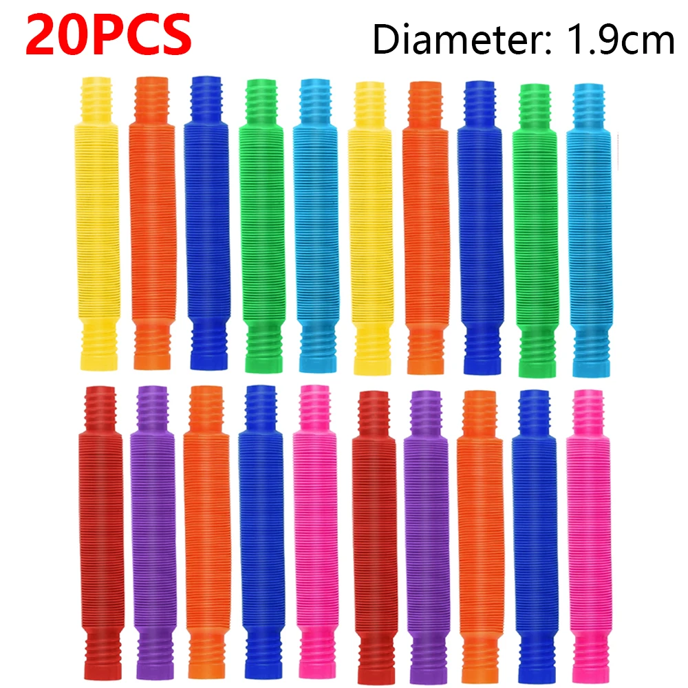 10-30PCS Bunte Teleskoprohren Zappeln Spielzeug Kunststoff Sensorische Pop Tubes Stress Relief Spielzeug Erwachsene Dekompression Kinder Spielzeug geschenke